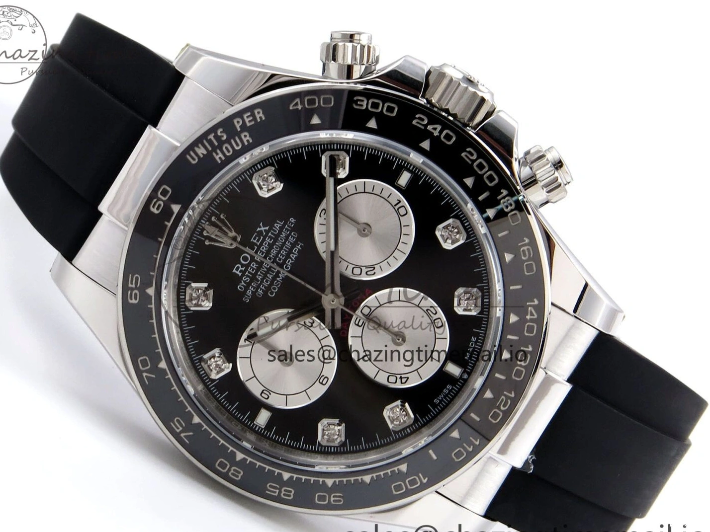 0417 EyeCatching Daytona 126519 LN APSF 1:1 Best Edition Black Diamonds Dial on Oysterflex Strap SH4131（Gain Weight） 1027